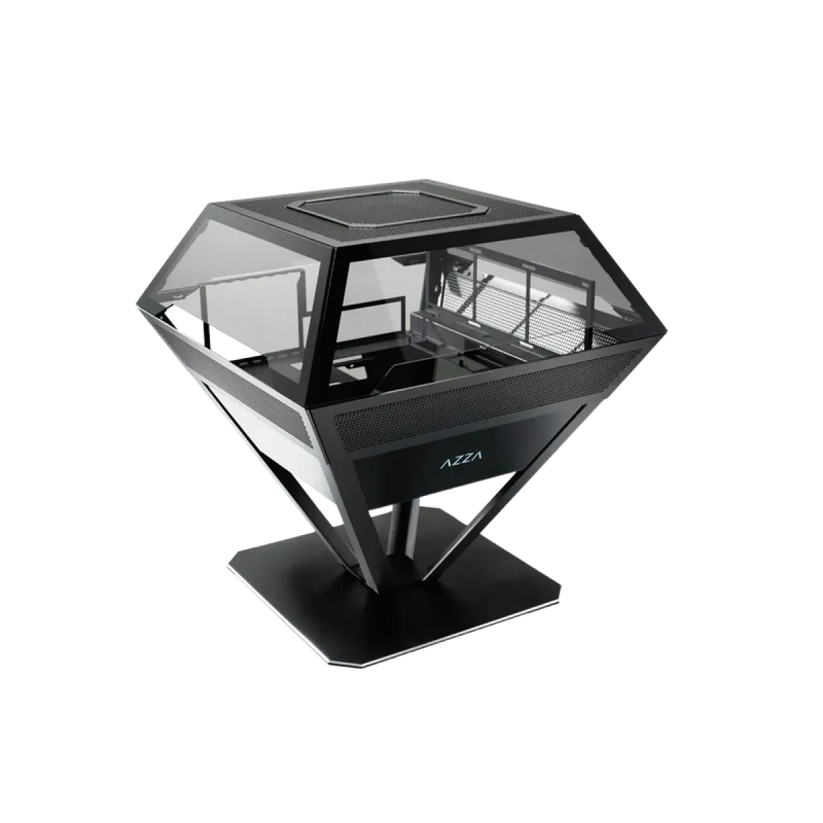 GCS | Azza (CSAZ-812) Diamond Panoramic Gaming Chassis - RGB - Black