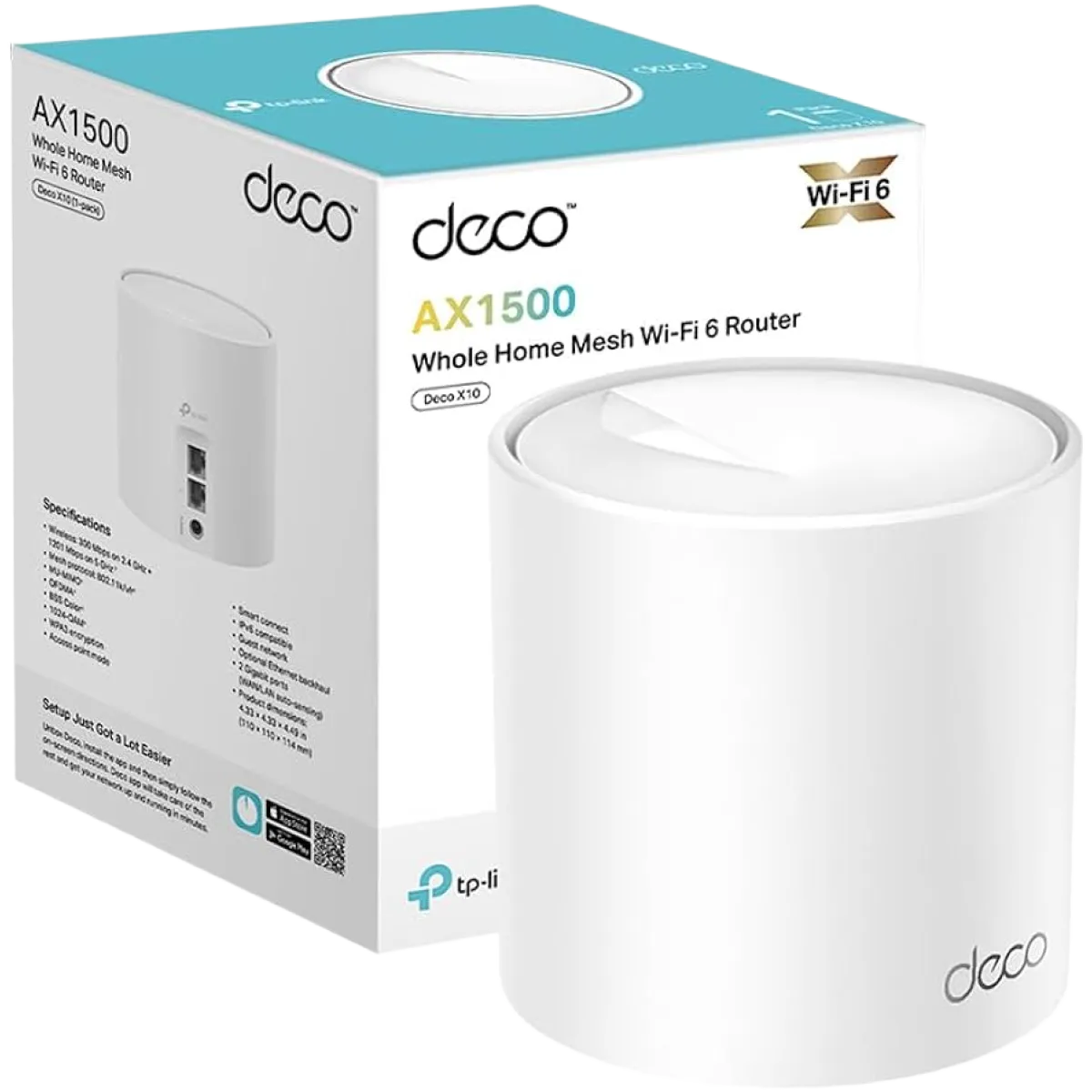 GCS | TP-Link Deco X10 (1 Pack) AX1500 Whole Home Mesh Wi-Fi 6