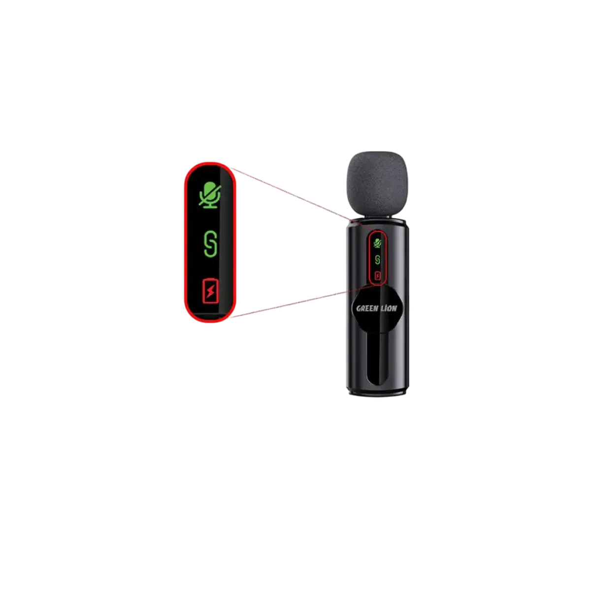 GCS | Green Lion (GNGM76XMICBK) GM-76X Wireless Microphone, USB