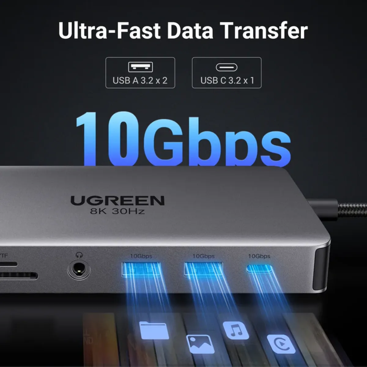 GCS | UGreen (45520) 11in1 USB-C Expansion Hub Multifunctional