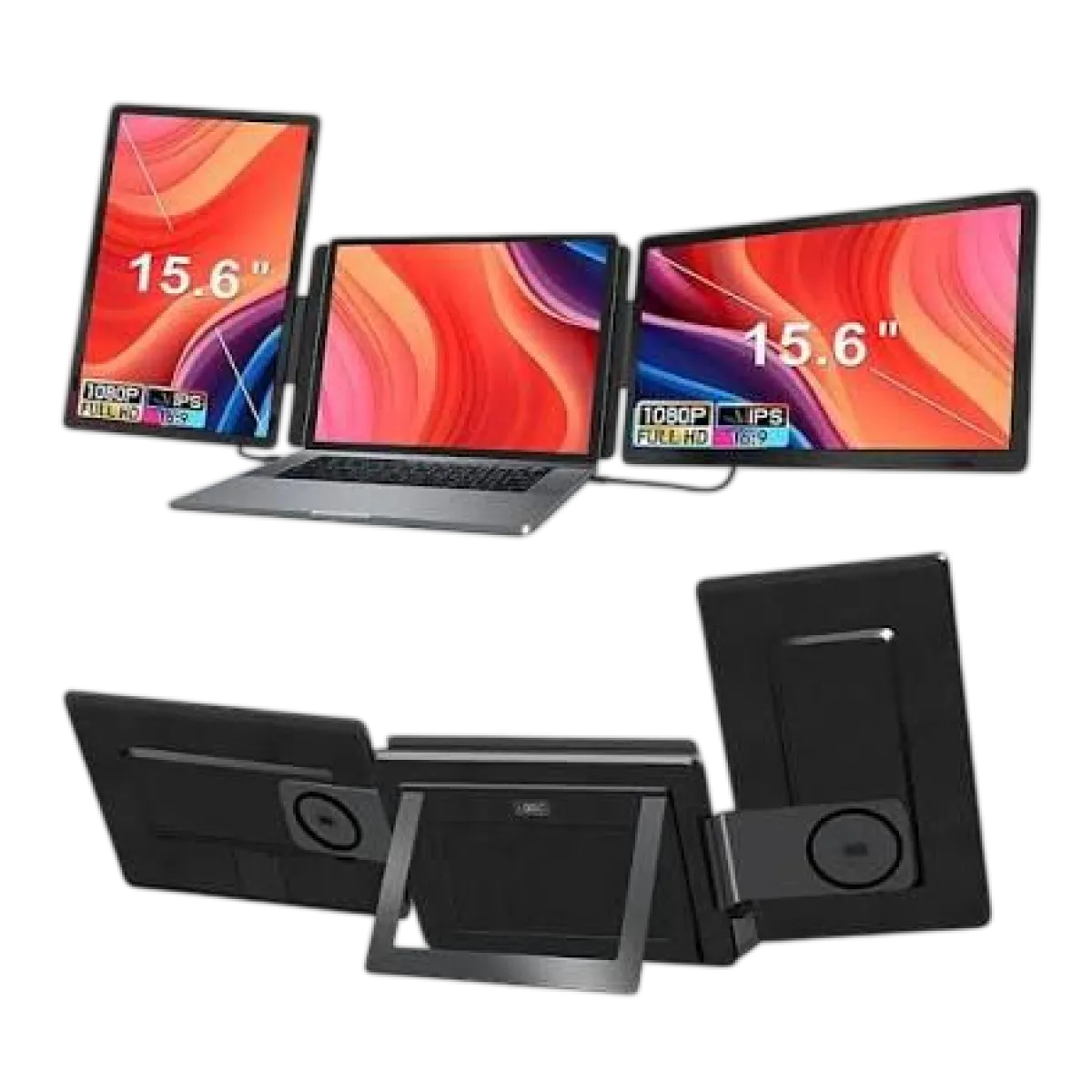 GCS | CEM (S78) 15.6'' Triple Portable Monitor - Laptop Screen Extender ...