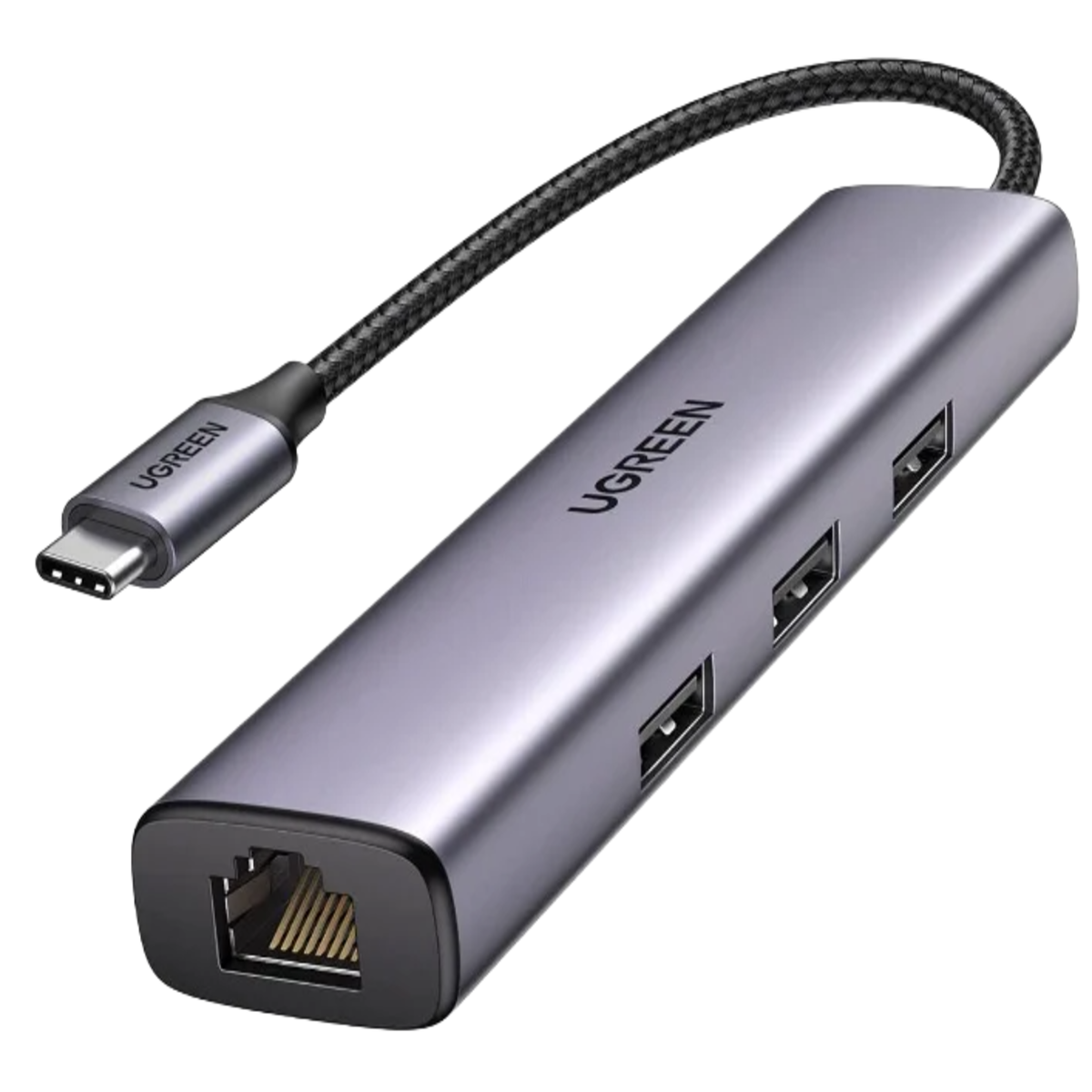 GCS | UGreen (60600) 4in1 USB-C to USB3.0 Hub - Gigabit Ethernet ...